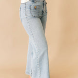 KUT Meg Wide Leg Patch Pocket Jeans | Brillant