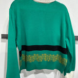 Green Elf Collared Button Up Sweater | Queen Of Sparkles