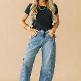KUT Ashlyn Horseshoe Wide Leg Jean | Admirer