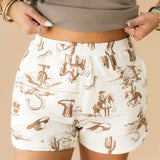 Western Skies Sweat Short | Cream