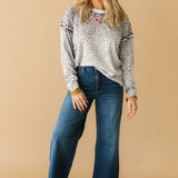 Seasonal Shift Long Sleeve Sweater | Leopard