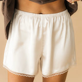 Lia Satin Shorts | Cream