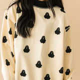 BOO! Ghost Reversible Mock Neck Sweatshirt