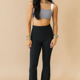 Scrunched Strap Sports Bra | Black