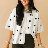 Polka Dot Party Cardi | Heather Gray
