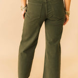 Meg High Rise Wide Leg | Tuscan Olive