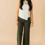 Meg High Rise Wide Leg | Tuscan Olive
