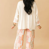 Patchwork Floral Wide Leg Pant