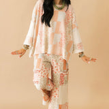 Patchwork Floral Wide Leg Pant