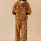 Moxie Polka Dot Hoodie | Rust Pink