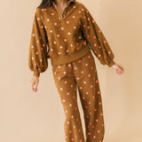 Moxie Polka Dot Jogger | Rust Pink
