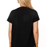 Black Flower Baseball Tee | Queen Of Sparkles