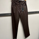 KUT Kelsey High Rise Ankle Flare | Brown Leather