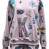Pink 'Ski' Icon Sweatshirt | Queen Of Sparkles