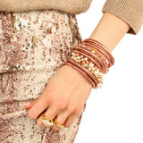 BuDhaGirl All Weather Bangles® (Set of 6) - Serenity Prayer | Rose Gold