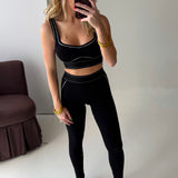 High Rise Contour Leggings | Black