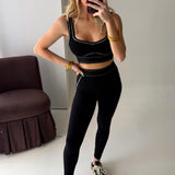 High Rise Contour Leggings | Black