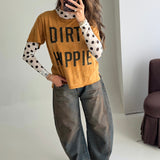 Mock Neck Sheer Polka Dot Top | Ivory