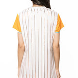 Licensed Tennessee Striped Baseball Color Sleeve Word Tee Dress | Queen Of Sparkles