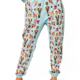 Aqua Gingerbread & Candy Cane Sweat Pant | Queen Of Sparkles