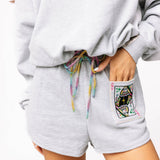 Grey Logo Sweatshort | Queen Of Sparkles