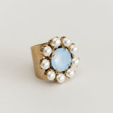TOVA Twiggy Ring | Ultra Baby Blue & Pearls