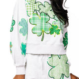Grey Plaid Shamrock Short | Queen Of Sparkles