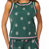 Charcoal Evergreen Rhinestone Active Short | Queen Of Sparkles