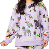 Lavender Halloween Dogs Sweatshirt | Queen Of Sparkles