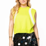 Fluorescent Yellow Tennis Ball Sweater Vest | Queen Of Sparkles