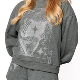 Charcoal Rhinestone Sparkle Logo Short | Queen Of Sparkles