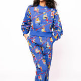 Royal Blue Ski Lift Sweatpant | Queen Of Sparkles